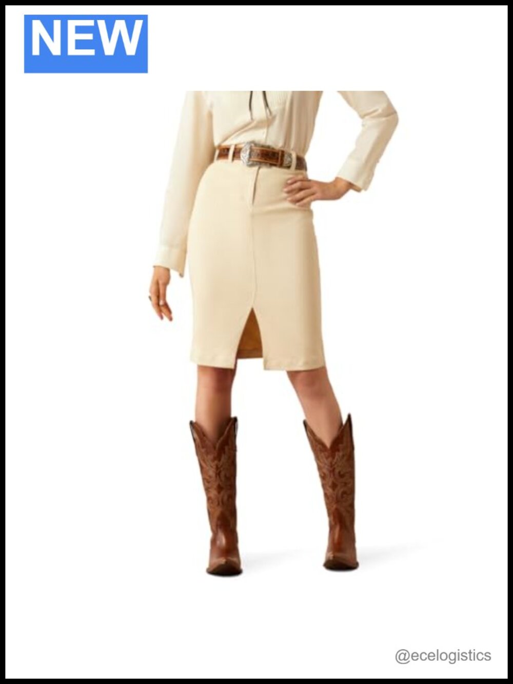 Ariat Womens Rachel Skirt Cotton Stretch Twill Western Yoke Above Knee